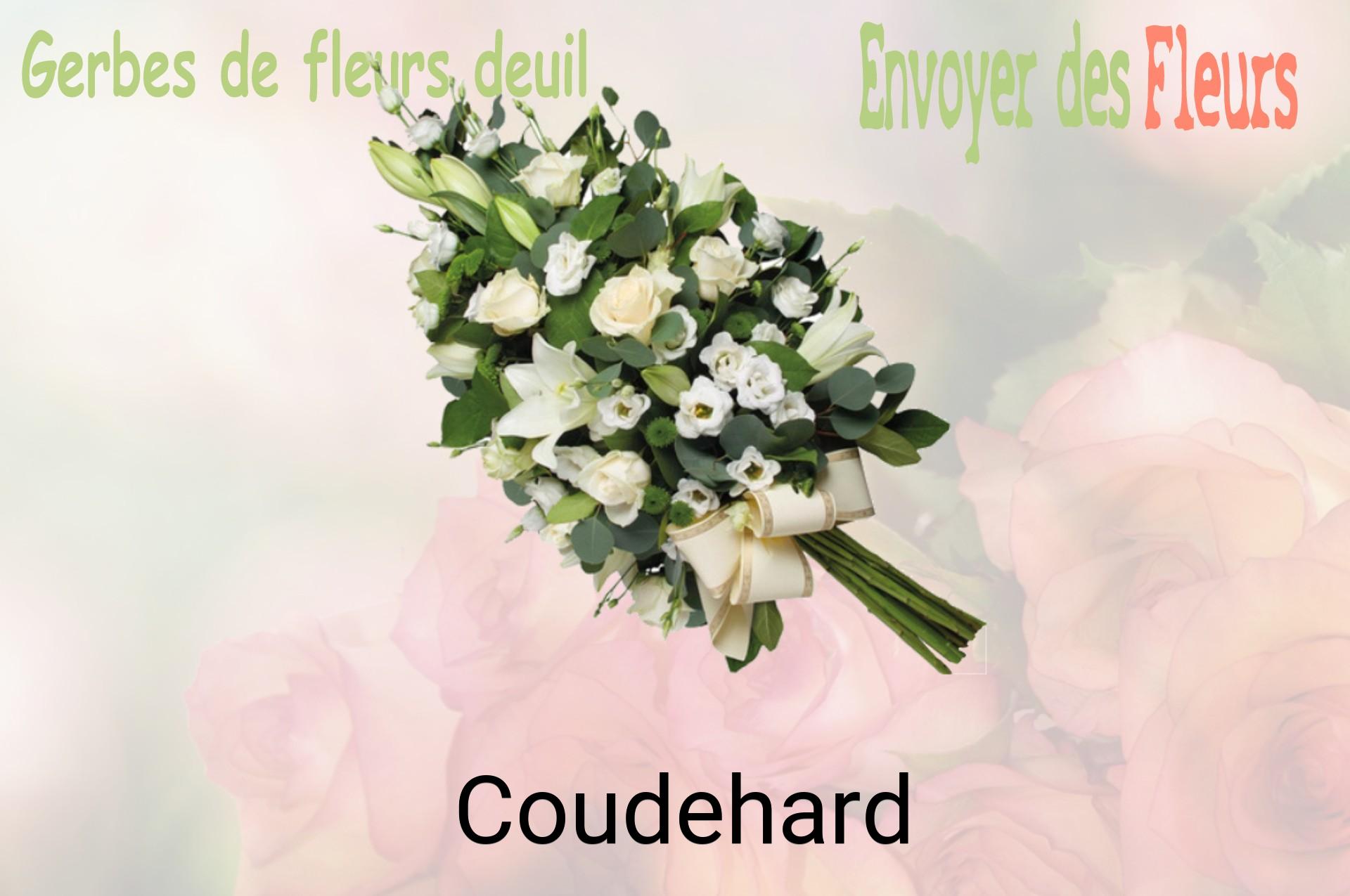 Gerbe de fleurs de deuil livrée à Coudehard